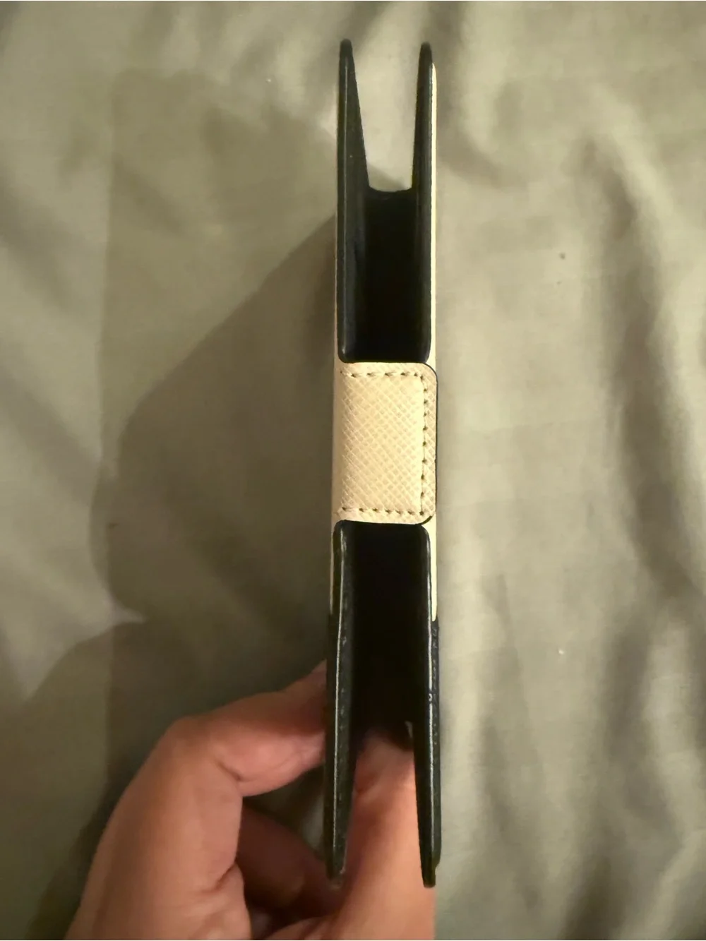kate spade Saffiano Leather Cream and Black Phone Folio iPhone 11 Pro